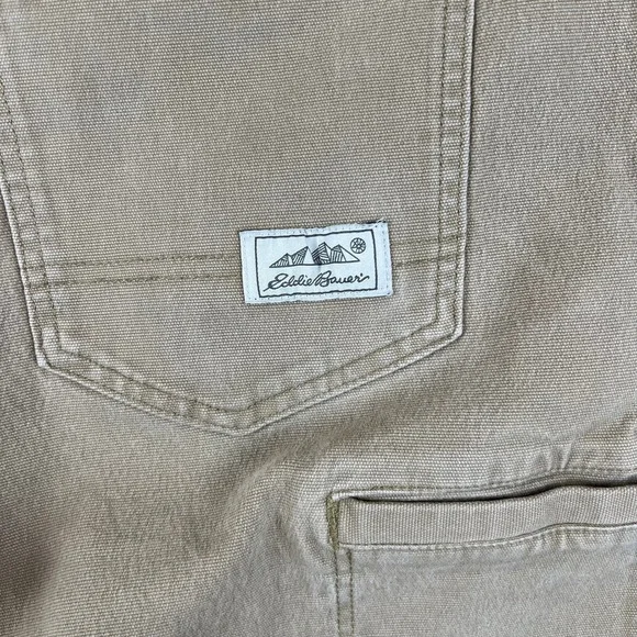 Eddie Bauer Carpenter Pants Work Utility Outdoor Casual Khaki 34x34 - Picture 5 of 10